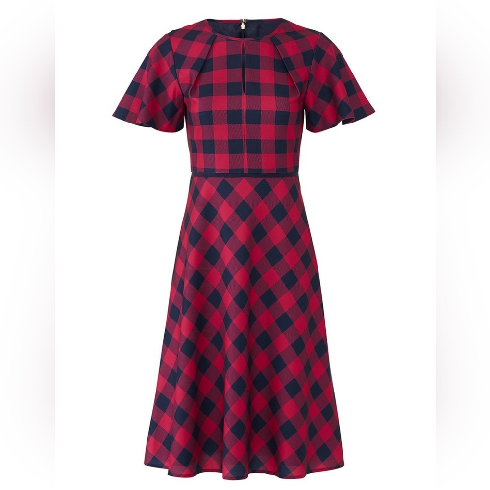 NWT • Draper James Buffalo Check Flutter Sleeve